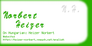 norbert heizer business card